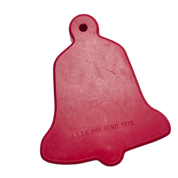 Vintage 1978 L.T.t.C. Red Imprint Bell Shaped Cookie Cutter - Picture 2 of 6